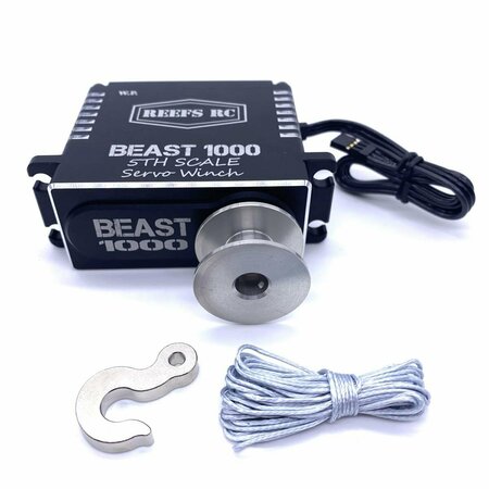 TIME2PLAY 1-5 Scale Beast 1000 Servo Winch with Spool Hook & Syn Line TI3525501